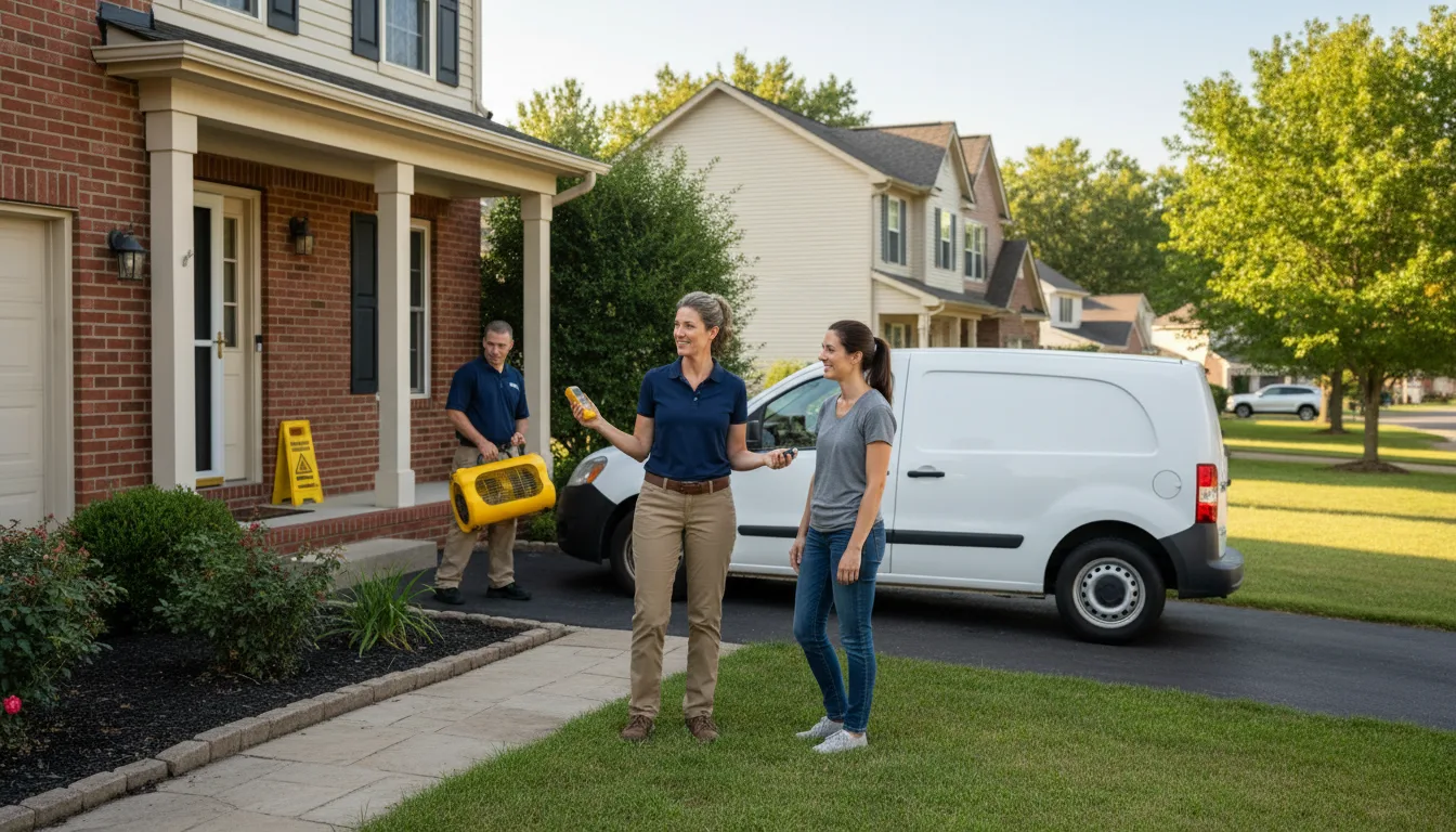 Residential water damage restoration in Hugo, CO